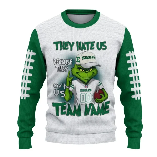 Eastern Michigan Eagles Sweater Customized Grinch Fierce Green Best Selling