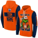 Edmonton Oilers Hoodie Personalized Grinch Fierce Blue Best Selling