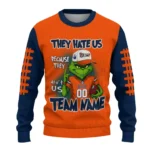 Edmonton Oilers Sweater Customized Grinch Fierce Blue Best Selling