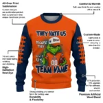 Edmonton Oilers Sweater Customized Grinch Fierce Blue Best Selling