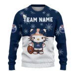 Edmonton Oilers Sweater Personalized Hello Kitty Blue Best Selling