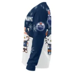 Edmonton Oilers Sweater Personalized Hello Kitty Blue Best Selling