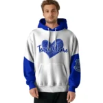 Everton Hoodie Personalized Scribble Heart Royal Blue White Best Selling