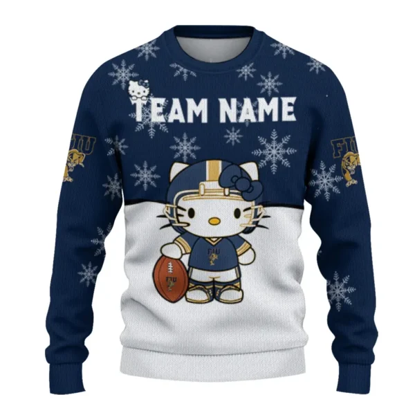 Fiu Panthers Sweater Custom Hello Kitty Blue Best Selling