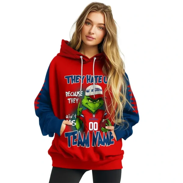Florida Atlantic Owls Hoodie Personalized Grinch Fierce Blue High Quality