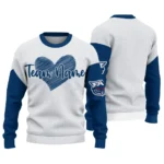 Florida Atlantic Owls Sweater Personalized Heart Sketch Blue White Best Selling