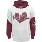 Florida State Seminoles Hoodie Customized Scribble Heart Garnet White Best Selling