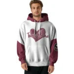 Florida State Seminoles Hoodie Customized Scribble Heart Garnet White Best Selling