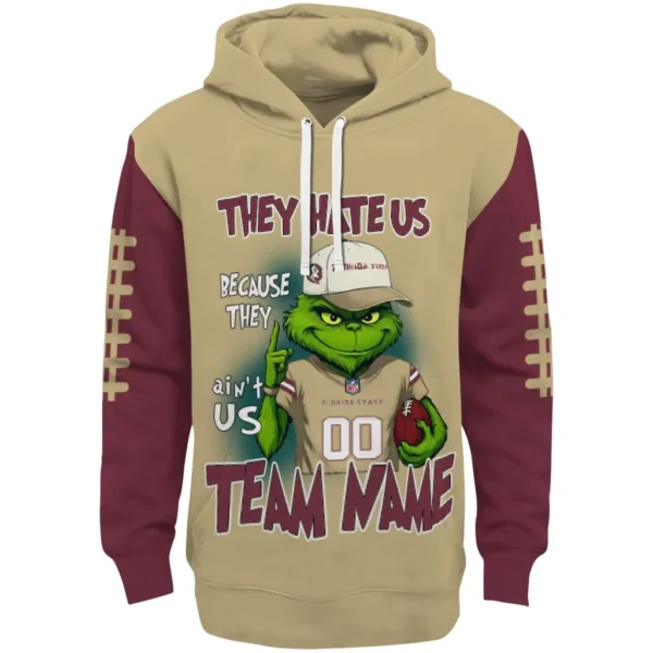 Florida State Seminoles Hoodie Personalized Grinch Fierce Garnet Best Selling