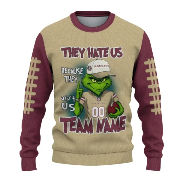 Florida State Seminoles Sweater Customized Grinch Fierce Garnet Best Selling