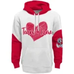 Fresno State Bulldogs Hoodie Custom Scribble Heart Red White Best Selling