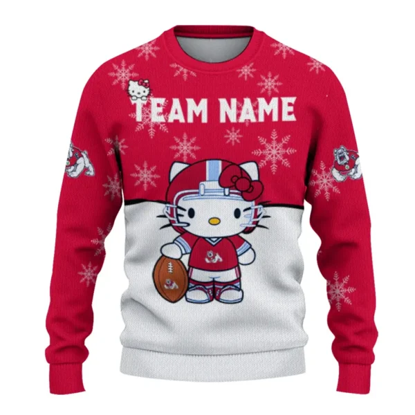 Fresno State Bulldogs Sweater Customized Hello Kitty Red Best Selling