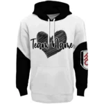 Fulham Hoodie Custom Scribble Heart Black White Best Selling