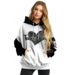 Fulham Hoodie Custom Scribble Heart Black White Best Selling