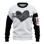 Fulham Sweater Customized Heart Sketch Black White Best Selling