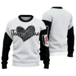 Fulham Sweater Customized Heart Sketch Black White Best Selling