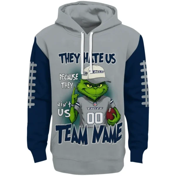 Georgia Southern Eagles Hoodie Customized Grinch Fierce Blue Best Selling