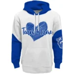 Georgia State Panthers Hoodie Customized Scribble Heart Blue White Best Selling