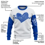 Georgia State Panthers Sweater Personalized Heart Sketch Blue White Best Selling
