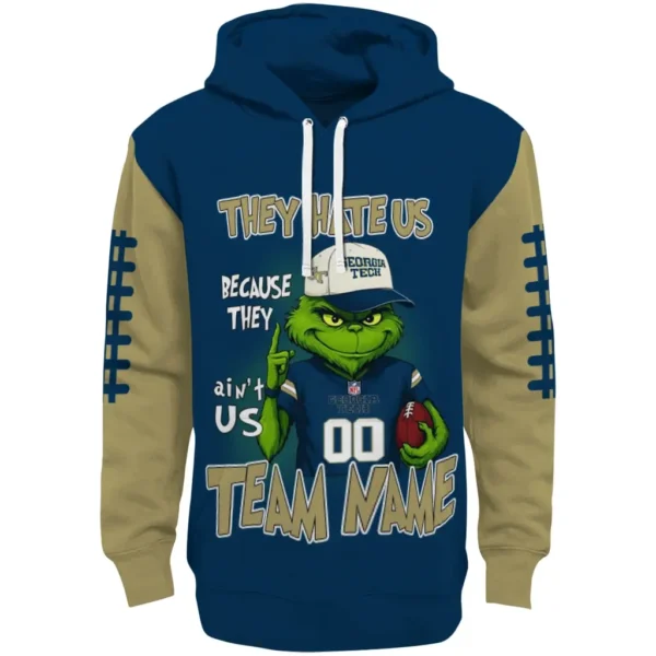 Georgia Tech Yellow Jackets Hoodie Customized Grinch Fierce Gold Best Selling