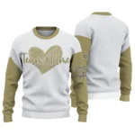 Georgia Tech Yellow Jackets Sweater Customized Heart Sketch Gold White Best Selling
