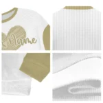 Georgia Tech Yellow Jackets Sweater Customized Heart Sketch Gold White Best Selling