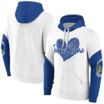 Golden State Warriors Hoodie Personalized Scribble Heart Blue White Best Selling
