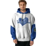 Golden State Warriors Hoodie Personalized Scribble Heart Blue White Best Selling