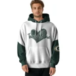 Green Bay Packers Hoodie Personalized Scribble Heart Green White Best Selling