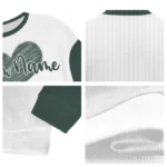 Green Bay Packers Sweater Custom Heart Sketch Green White Best Selling