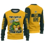 Green Bay Packers Sweater Personalized Grinch Fierce Green Best Selling