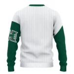 Hawaii Rainbow Warriors Sweater Customized Heart Sketch Green White Best Selling