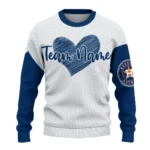 Houston Astros Sweater Customized Heart Sketch Blue White Best Selling
