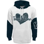 Houston Texans Hoodie Custom Scribble Heart Blue White Best Selling