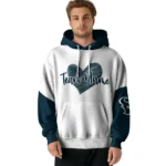 Houston Texans Hoodie Custom Scribble Heart Blue White Best Selling