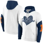 Illinois Fighting Illini Hoodie Custom Scribble Heart Blue White Best Selling