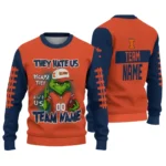 Illinois Fighting Illini Sweater Custom Grinch Fierce Blue Best Selling