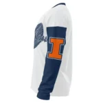 Illinois Fighting Illini Sweater Customized Heart Sketch Blue White Best Selling
