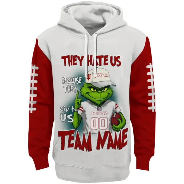 Indiana Hoosiers Hoodie Custom Grinch Fierce Red Best Selling