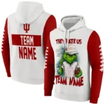 Indiana Hoosiers Hoodie Custom Grinch Fierce Red Best Selling