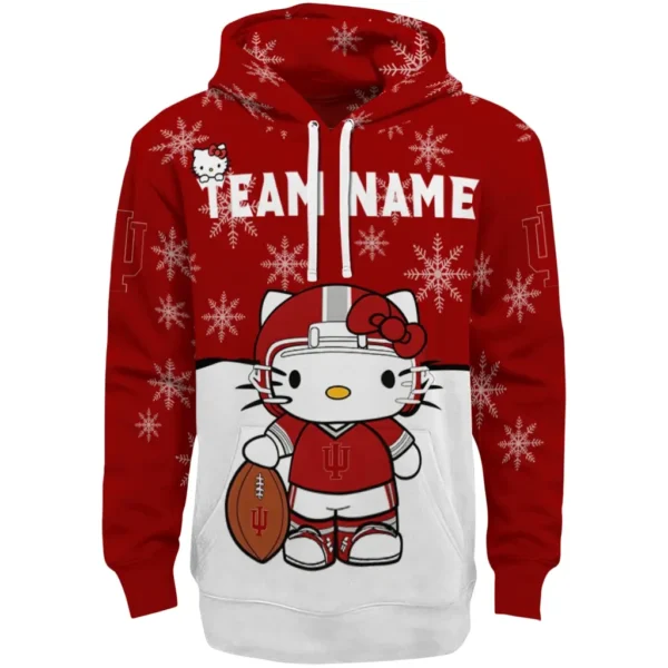 Indiana Hoosiers Hoodie Customized Hello Kitty Red Best Selling