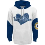 Indiana Pacers Hoodie Custom Scribble Heart Blue White Best Selling