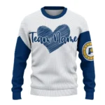 Indiana Pacers Sweater Customized Heart Sketch Blue White Best Selling