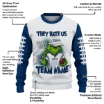 Indianapolis Colts Sweater Customized Grinch Fierce Blue Best Selling