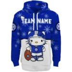 Inter Milan Hoodie Personalized Hello Kitty Blue Best Selling