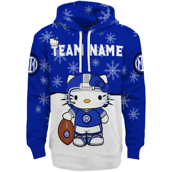 Inter Milan Hoodie Personalized Hello Kitty Blue Best Selling