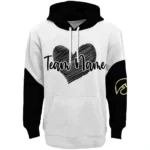 Iowa Hawkeyes Hoodie Customized Scribble Heart Black White Best Selling