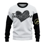 Iowa Hawkeyes Sweater Personalized Heart Sketch Black White Best Selling