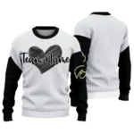 Iowa Hawkeyes Sweater Personalized Heart Sketch Black White Best Selling