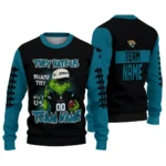 Jacksonville Jaguars Sweater Personalized Grinch Fierce Teal Best Selling